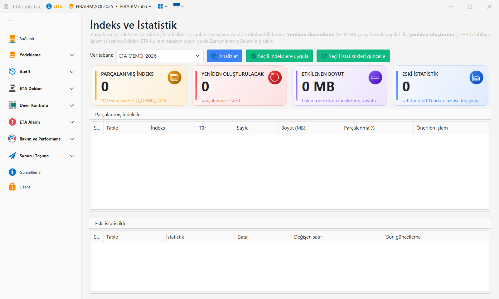 İndeks ve istatistik